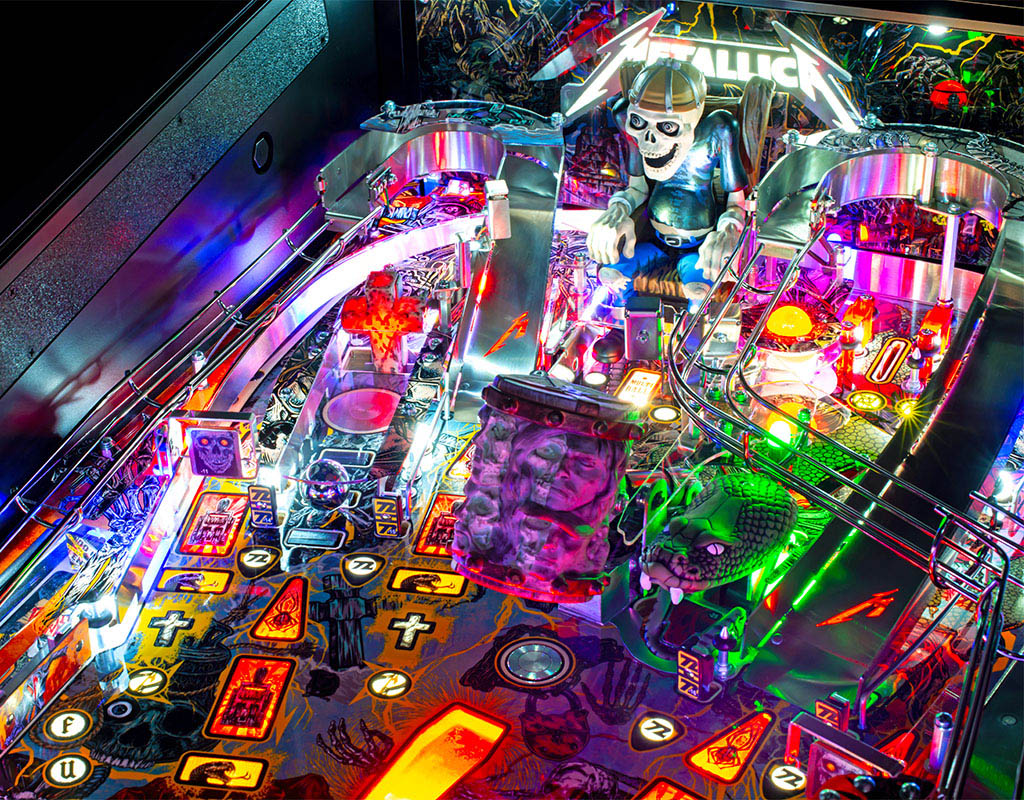 Metallica Remastered Premium Pinball Machine - Lit Playfield